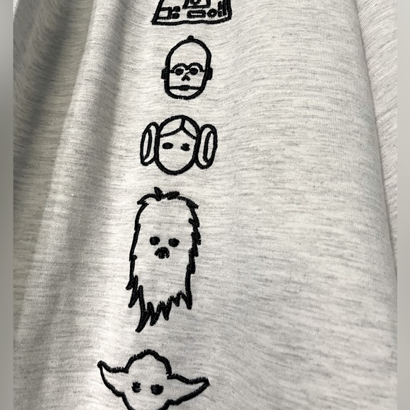 Star Wars Hooded Cardigan Adult XL Heathered Gray - Picture 12 of 12